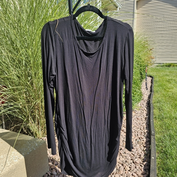 Small Show Black Long Sleeve Lightweight Maternity Shirt Size XL - Picture 1 of 14